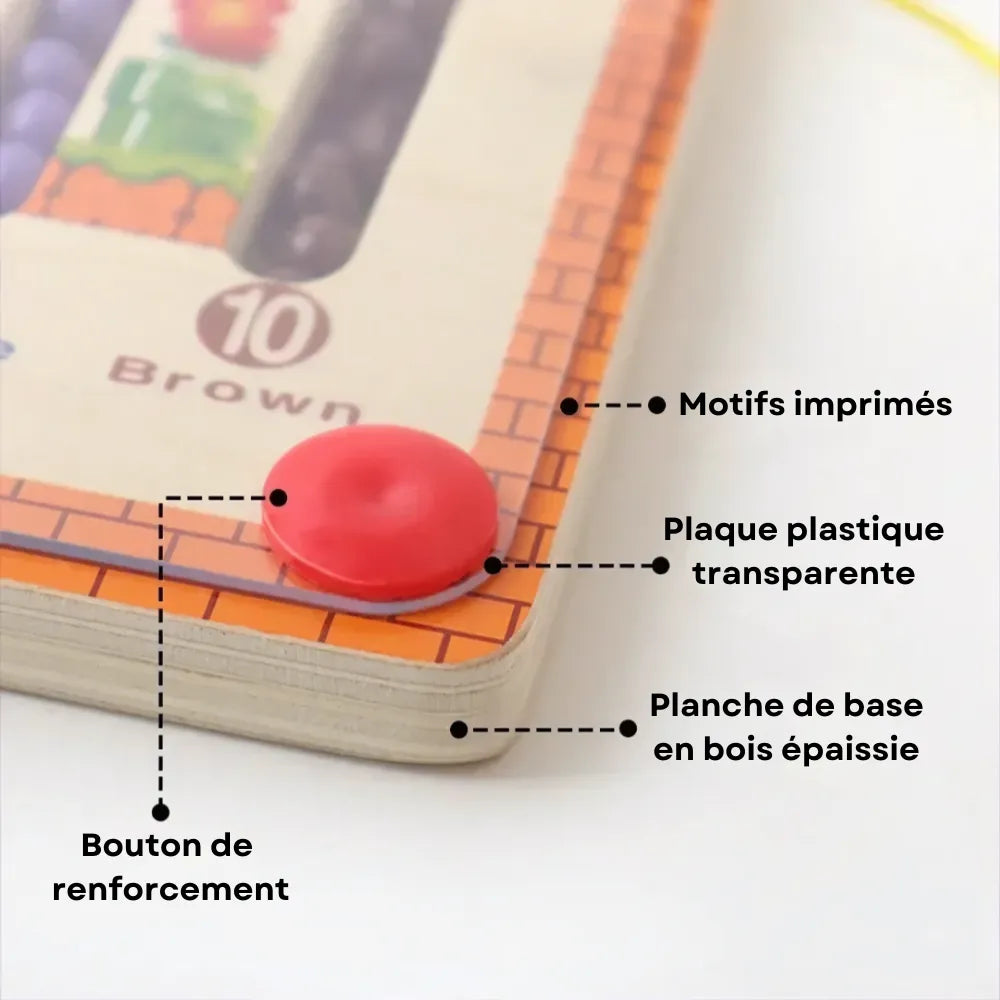 Jeu éducatif Boiséo – labyrinthe en bois Montessori stimulant la motricité fine