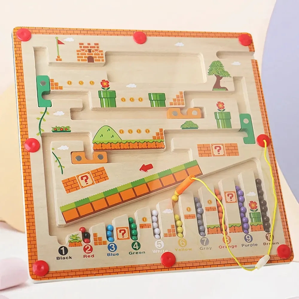 Jeu éducatif Boiséo – labyrinthe en bois Montessori stimulant la motricité fine