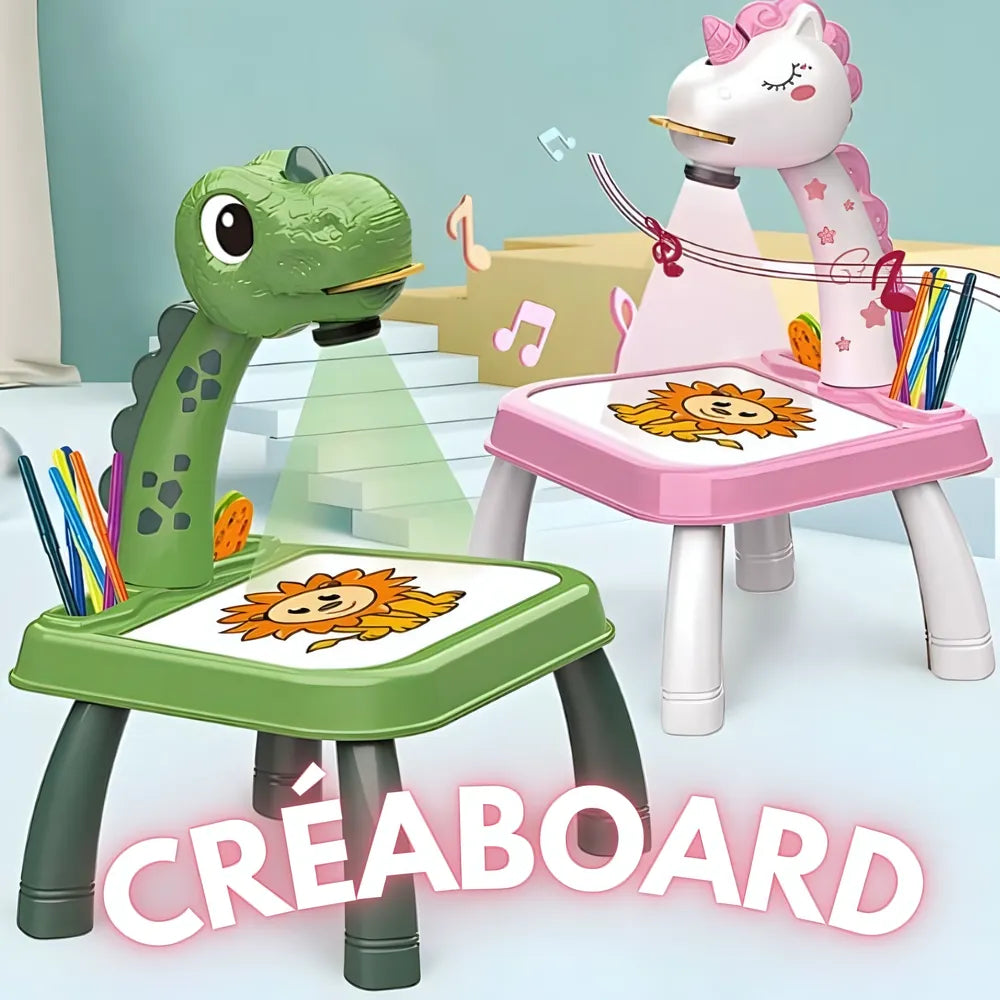 Créa’Board Dino – planche à dessin en forme de dinosaure pour enfants créatifs