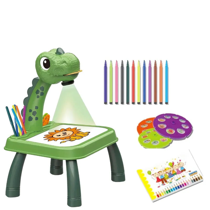Créa’Board Dino – enfant dessinant sur la planche éducative et amusante