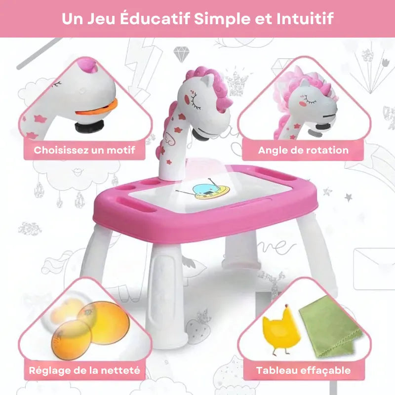 Créa’Board Licorne – planche à dessin licorne pour apprendre à écrire et dessiner