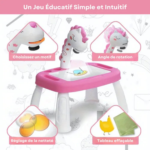 Créa’Board Licorne – planche à dessin licorne pour apprendre à écrire et dessiner