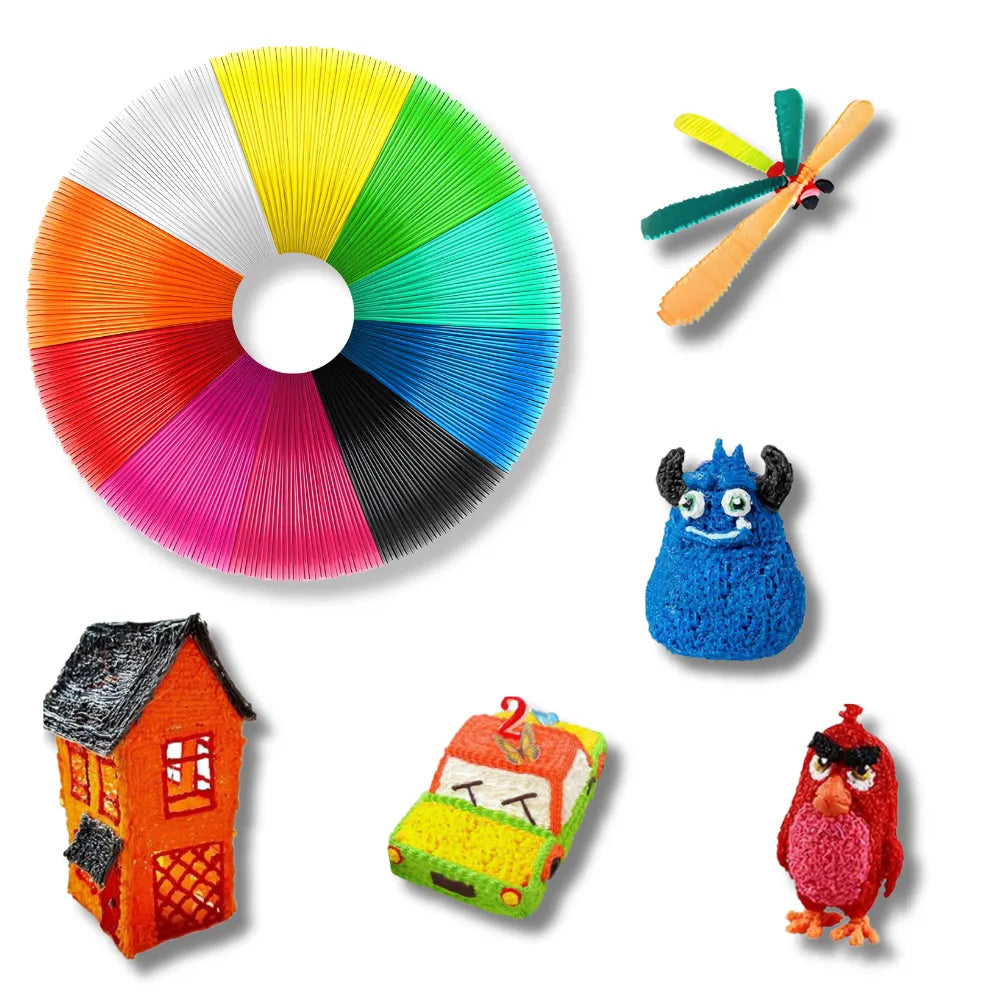 Roue de filaments colorés compatibles avec le stylo 3D Créa’Pen.