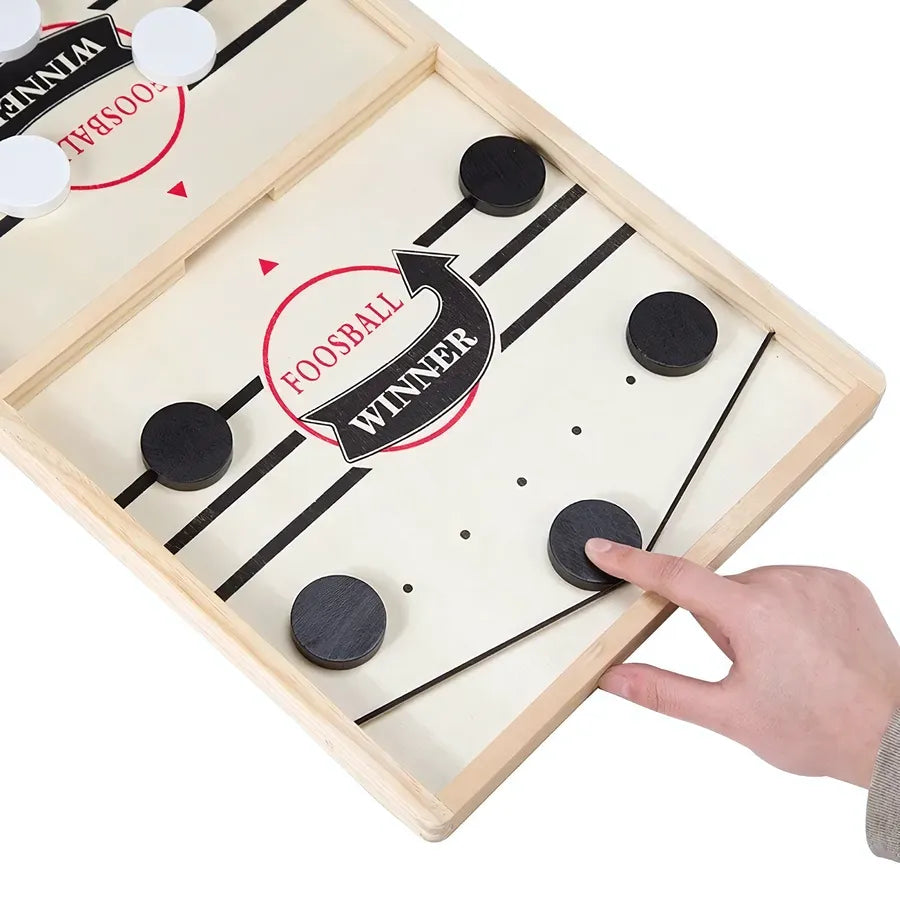 FoosBall jeu de palet en bois – lancer rapide pour duel amusant et compétitif