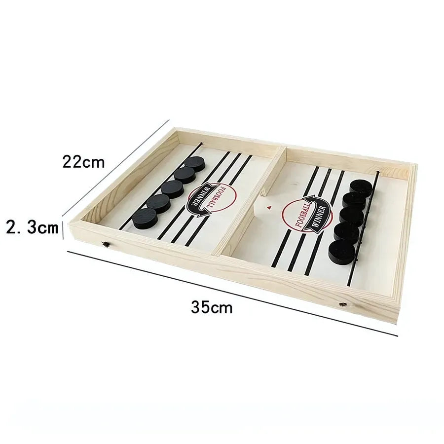 FoosBall jeu de palet en bois complet – plateau avec élastiques et accessoires