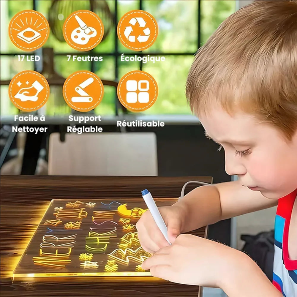 MagicBoard jeu éducatif lumineux – plusieurs enfants utilisant le tableau ensemble