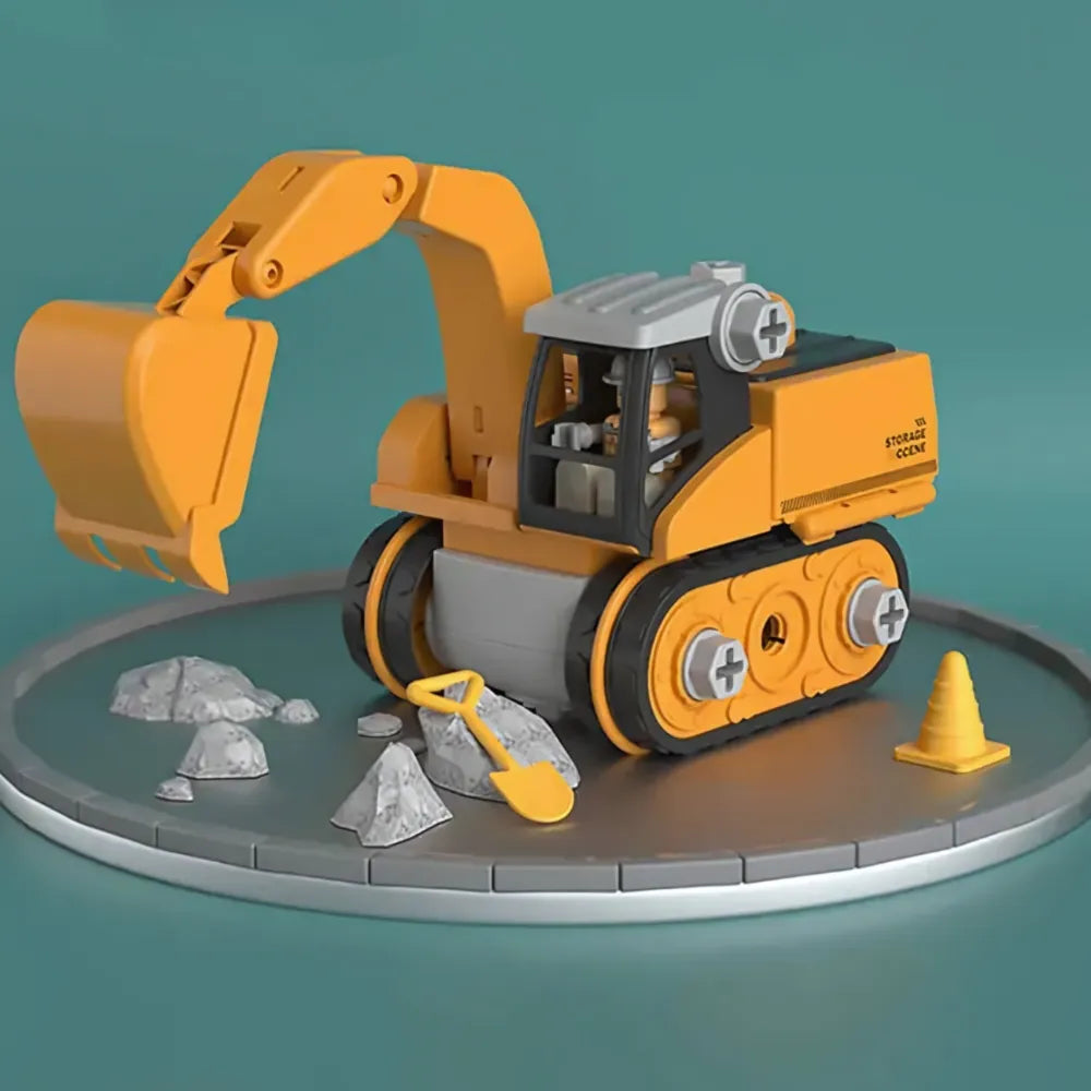MiniBric jouet de bricolage – engin de chantier avec bras articulé et détails réalistes