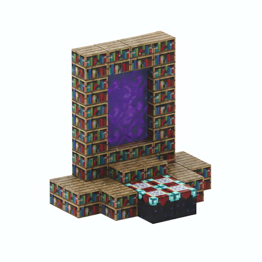 PixelCraft Bibliothèque Enchantée blocs magnétiques 32 pièces