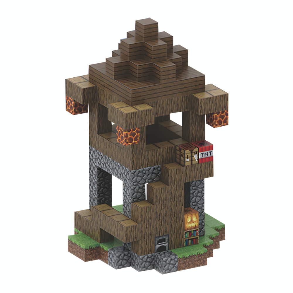 PixelCraft – Forteresse Souterraine (224 pièces)
