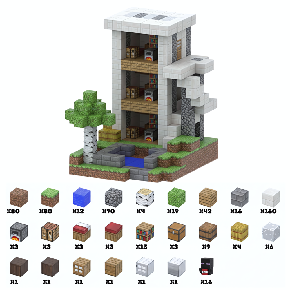 Jeu éducatif PixelCraft Tour de l’Explorateur construction enfants