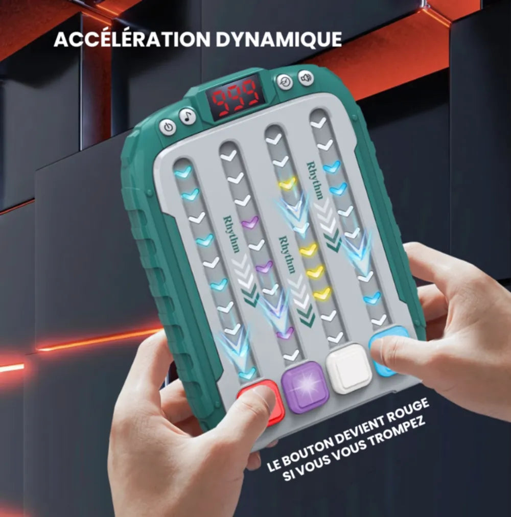 Rhythm jouet électronique interactif – réflexes et rapidité testés avec lumières