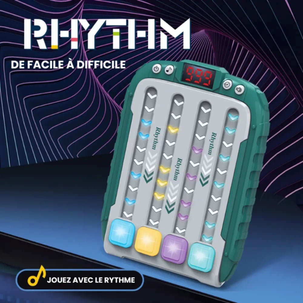 Coffret Rhythm – jeu électronique avec boîte et appareil lumineux