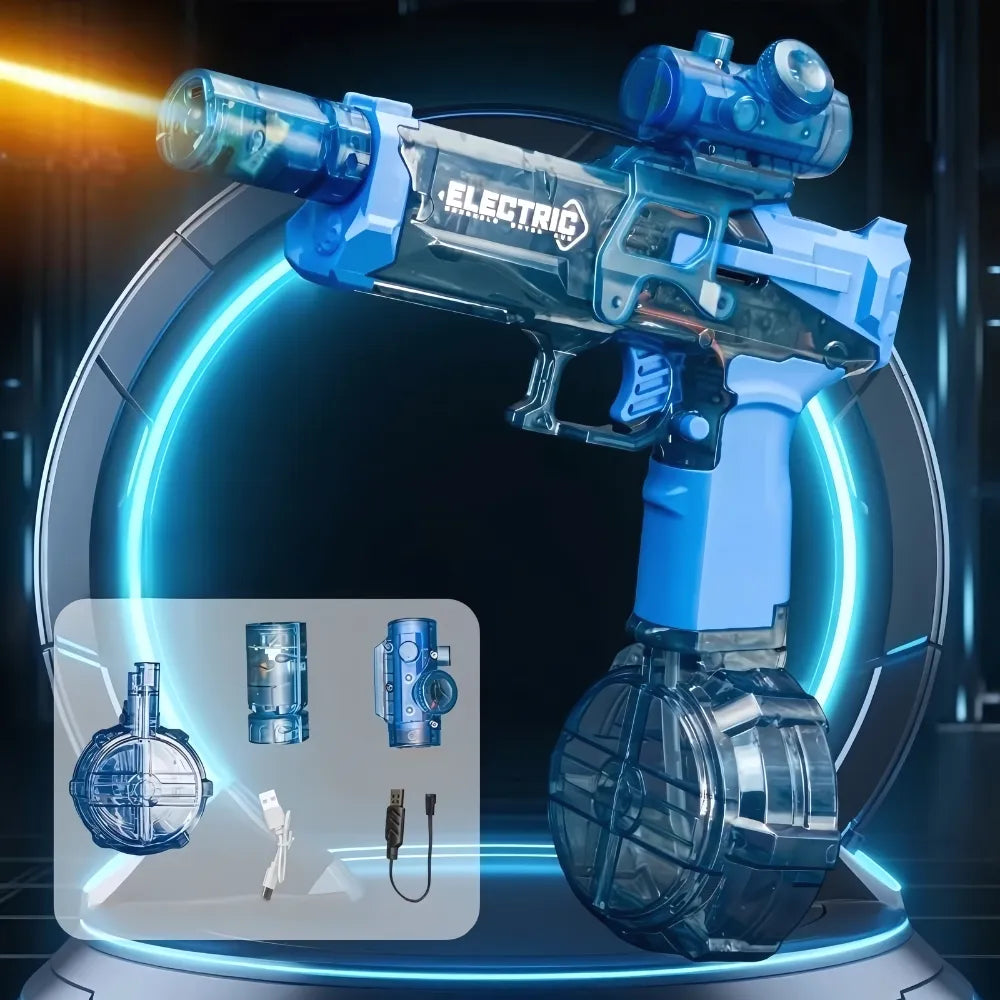 SplashForce pistolet à eau Bleu – modèle nouvelle génération pour jeux d’extérieur