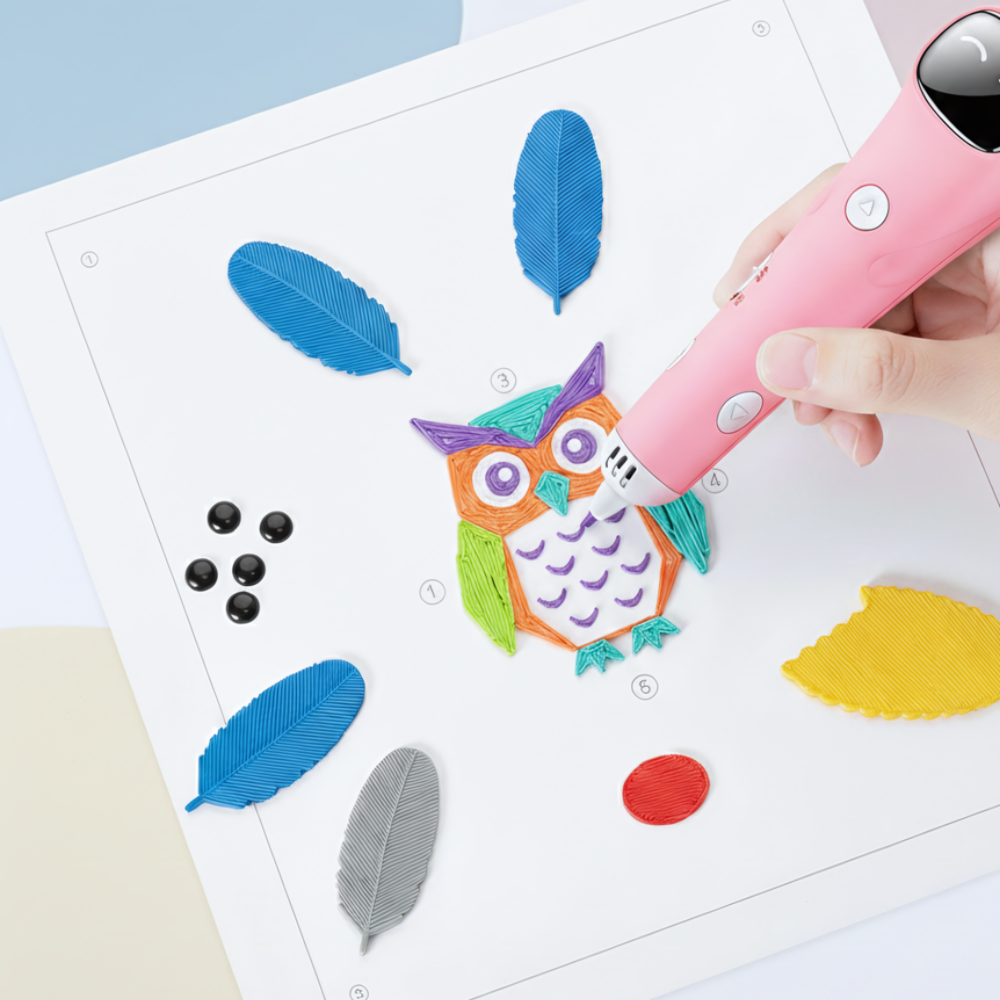 Créa’Pen stylo 3D avec recharge de filaments multicolores