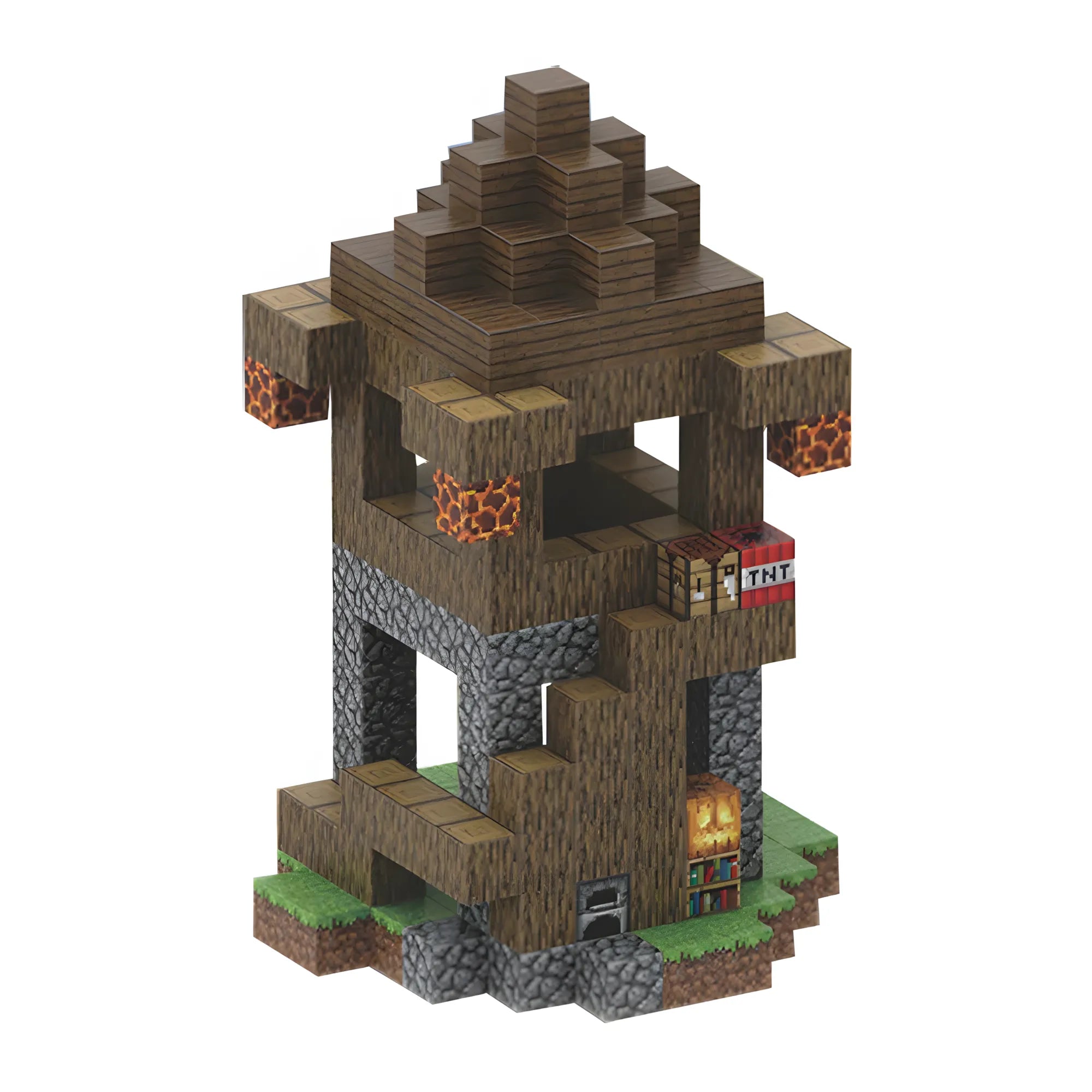 PixelCraft construction en blocs pixelisés – tour détaillée pour jeu et imagination